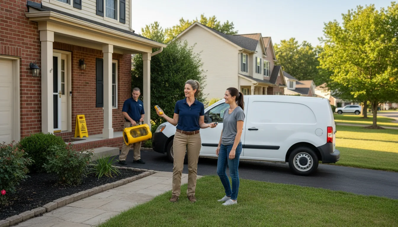 Residential water damage restoration in Hahnville, LA